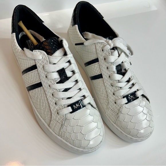 Michael Kors Snake Printed White and Black Sneaker - Picture 7 of 10